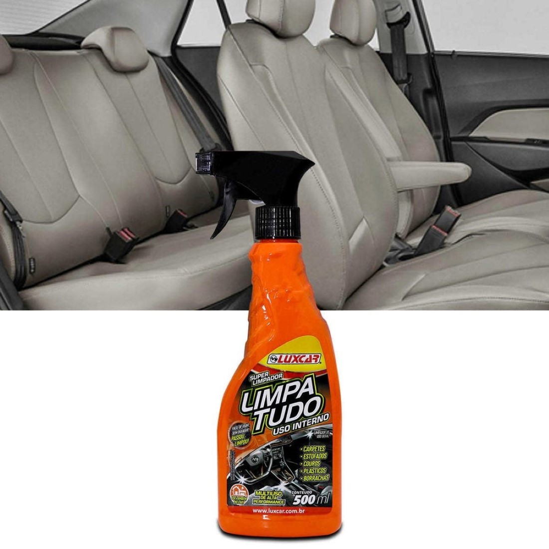 SUPER LIMPADOR LIMPA TUDO LUXCAR 500ML REMOVEDOR DE SUJEIRAS A SECO