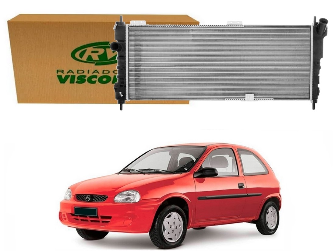  RADIADOR AGUA VISCONDE CHEVROLET CORSA 1.0 COM AR 1.6 COM AR 2000 A 2002