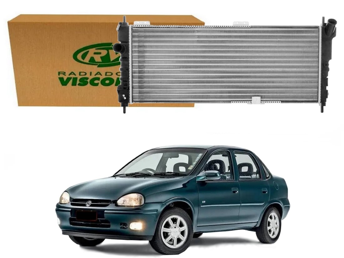  RADIADOR AGUA VISCONDE CHEVROLET CORSA SEDAN 1.0 COM AR 1.6 COM AR 1994 A 1999