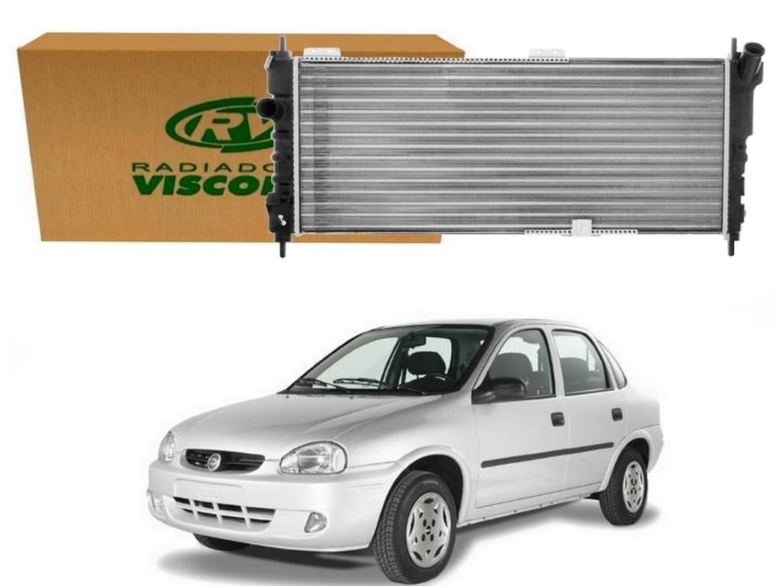  RADIADOR AGUA VISCONDE CHEVROLET CORSA SEDAN 1.0 COM AR 1.6 COM AR 2000 A 2002