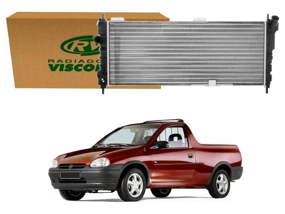  RADIADOR AGUA VISCONDE CHEVROLET CORSA PICAPE PICK-UP 1.6 COM AR 1995 A 2002