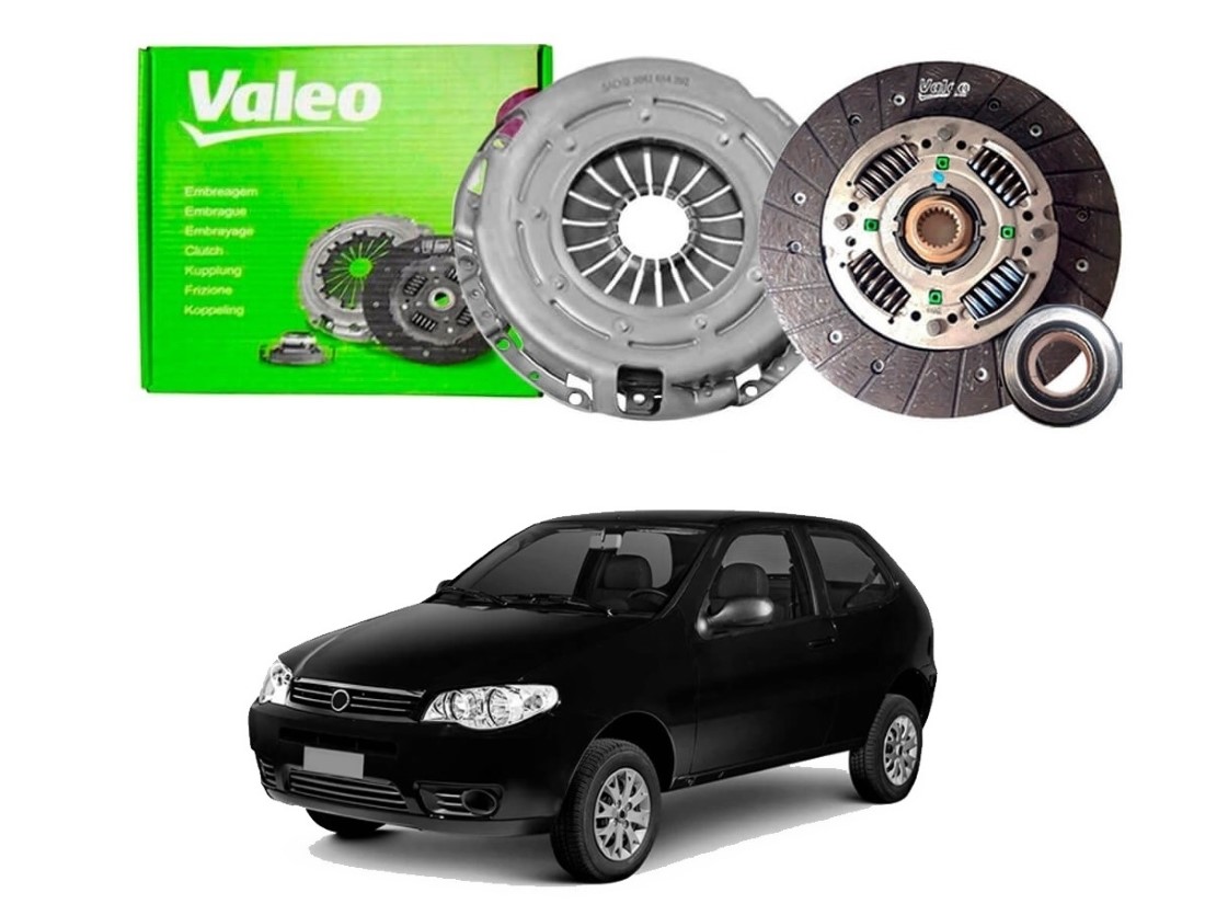  KIT EMBREAGEM PLATO DISCO ROLAMENTO VALEO ORIGINAL FIAT PALIO 1.0 2001 A 2017