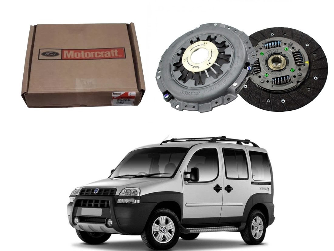  KIT EMBREAGEM MOTORCRAFT ORIGINAL FIAT DOBLO ADVENTURE 1.8 8V 2004 A 2010