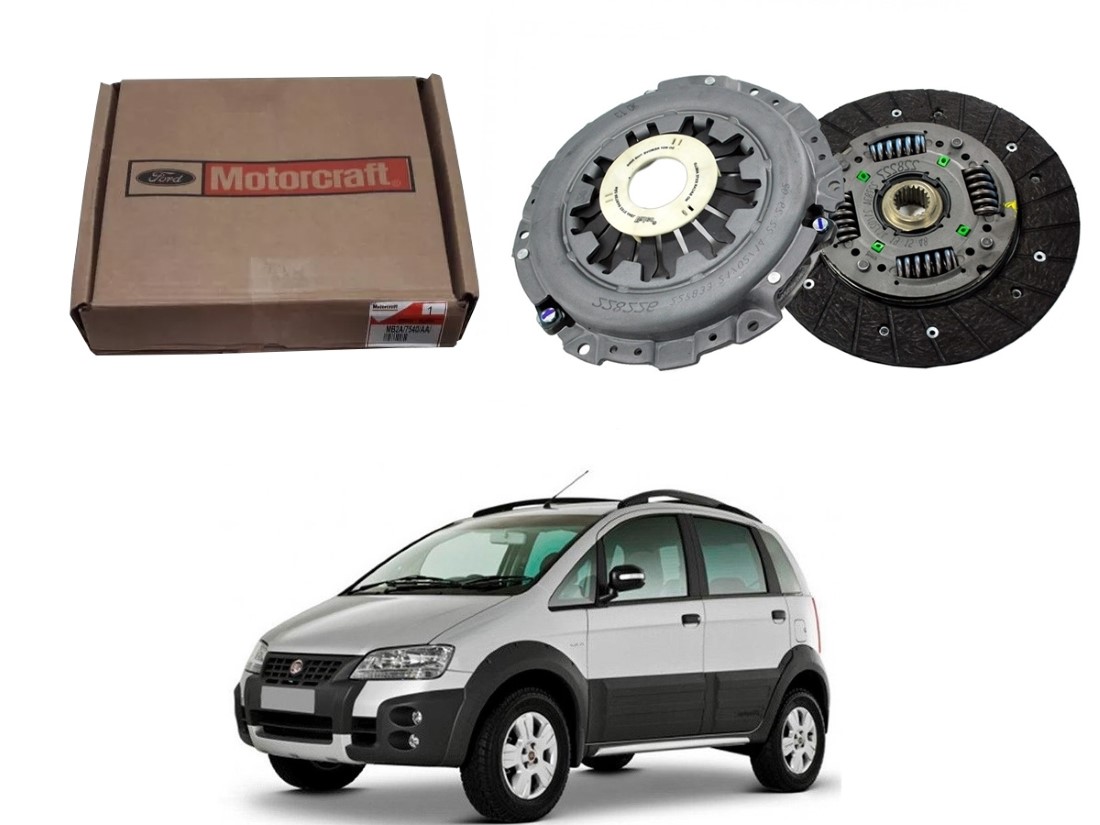  KIT EMBREAGEM MOTORCRAFT ORIGINAL FIAT IDEA ADVENTURE 1.8 8V 2005 A 2010