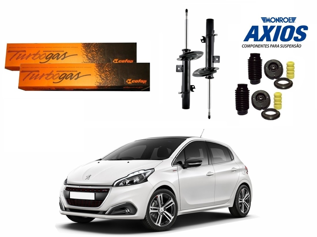  KIT AMORTECEDOR DIANTEIRO COFAP AXIOS ORIGINAL PEUGEOT 208 MANUAL 1.5 2013 A 2016