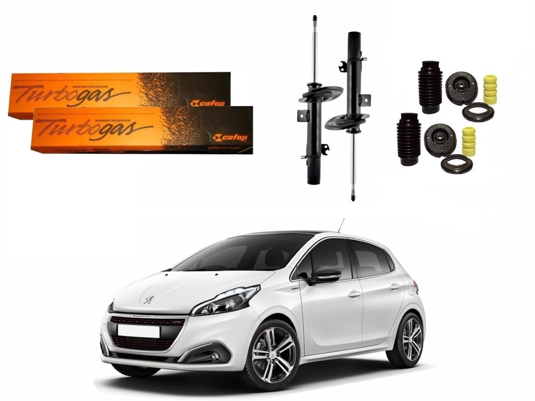  KIT AMORTECEDOR DIANTEIRO COFAP ORIGINAL PEUGEOT 208 1.2 MANUAL 2016 A 2019