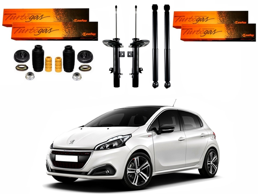  KIT AMORTECEDOR DIANTEIRO TRASEIRO COFAP ORIGINAL PEUGEOT 208 MANUAL 1.2 2016 A 2019