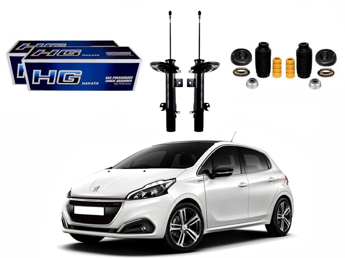  KIT AMORTECEDOR DIANTEIRO NAKATA ORIGINAL PEUGEOT 208 AUTOMÁTICO 1.2 2016 A 2020