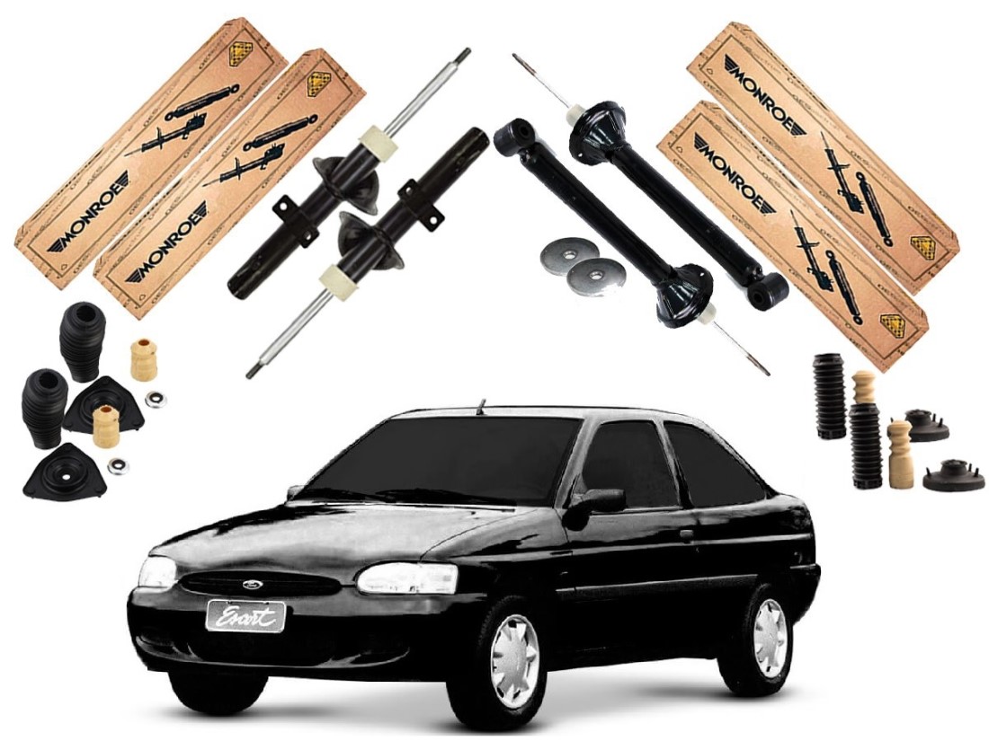  KIT AMORTECEDOR DIANTEIRO TRASEIRO MONROE ORIGINAL FORD ESCORT ZETEC 1.6 1.8 1998 A 2001