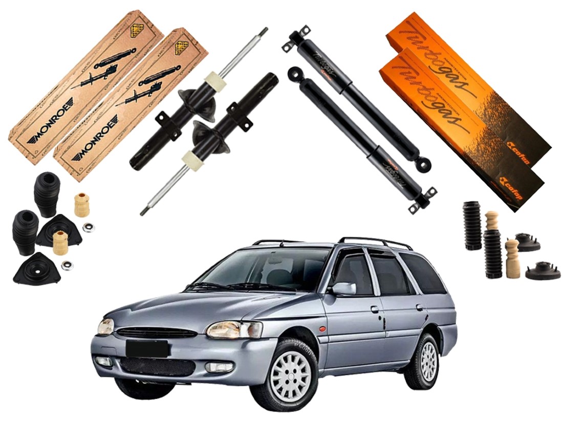  KIT AMORTECEDOR DIANTEIRO TRASEIRO MONROE COFAP ORIGINAL FORD ESCORT PERUA SW 1.6 1.8 1998 A