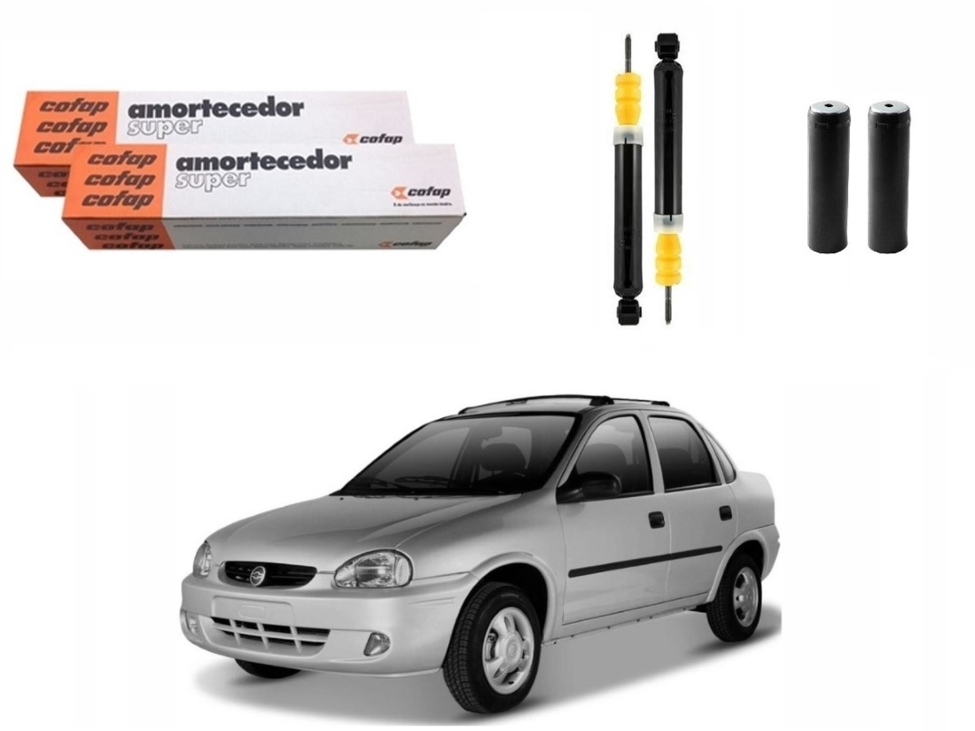  KIT AMORTECEDOR TRASEIRO COFAP ORIGINAL CHEVROLET CORSA CLASSIC 1.0 1996 A 2010