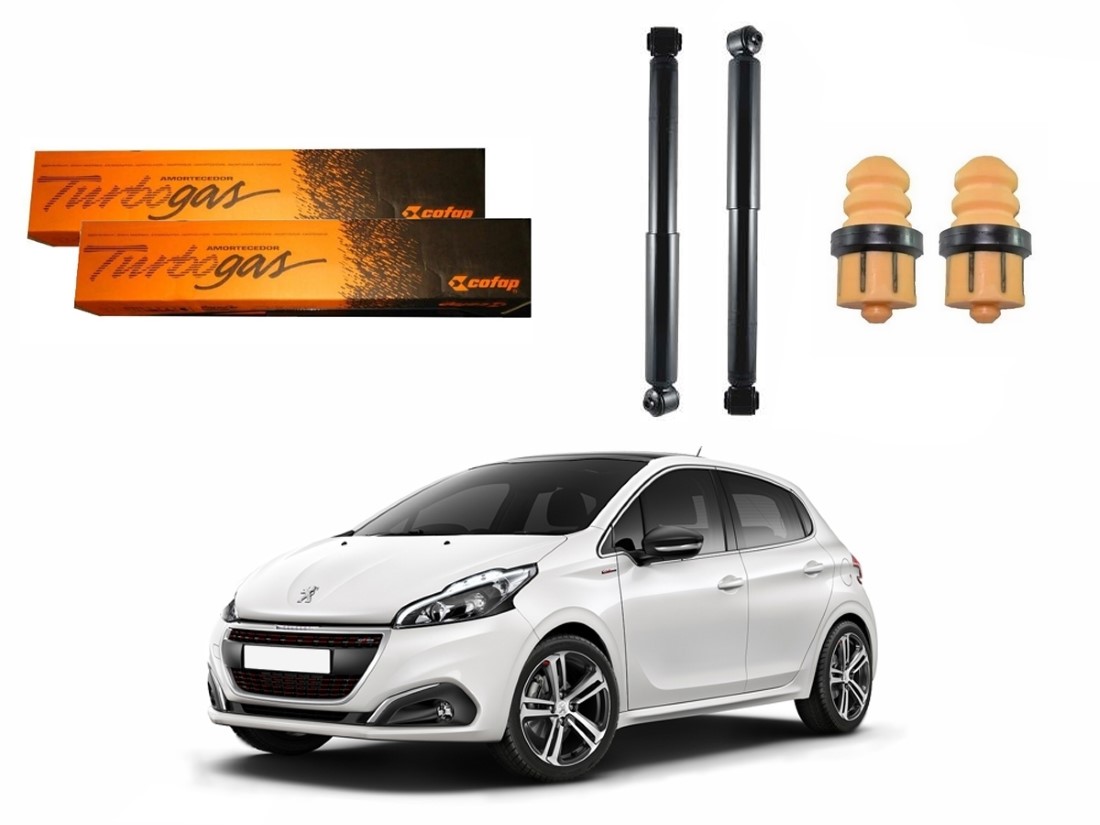  KIT AMORTECEDOR TRASEIRO COFAP ORIGINAL PEUGEOT 208 1.5 2013 A 2016