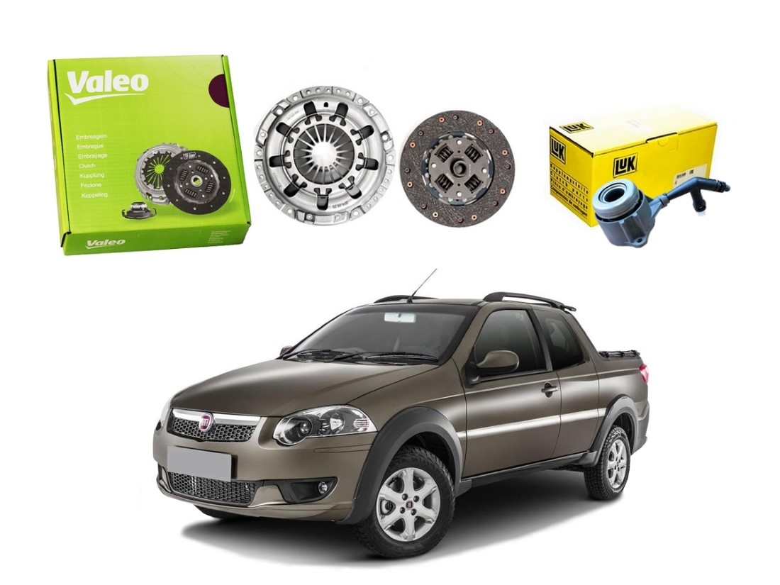  KIT EMBREAGEM VALEO ATUADOR ORIGINAL FIAT STRADA ETORQ 1.6 2013 A 2016