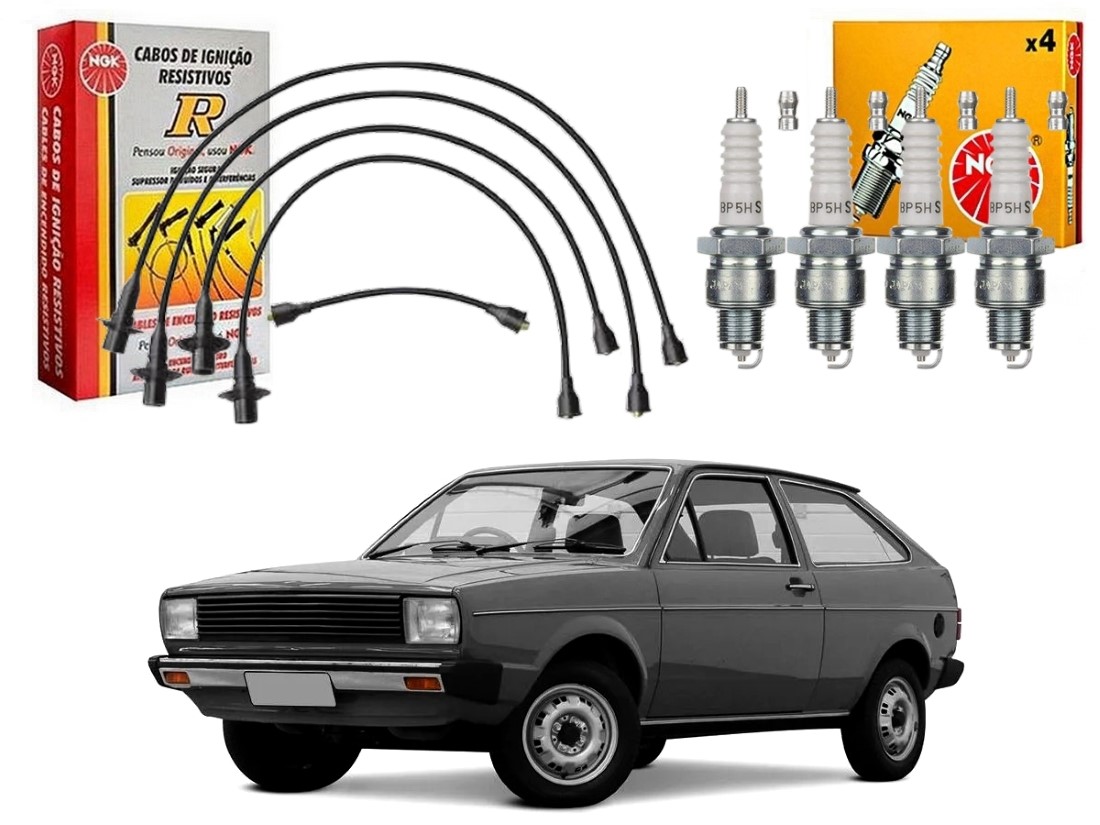  KIT VELA CABO NGK ORIGINAL VOLKSWAGEN GOL 1600 1980 A 1985