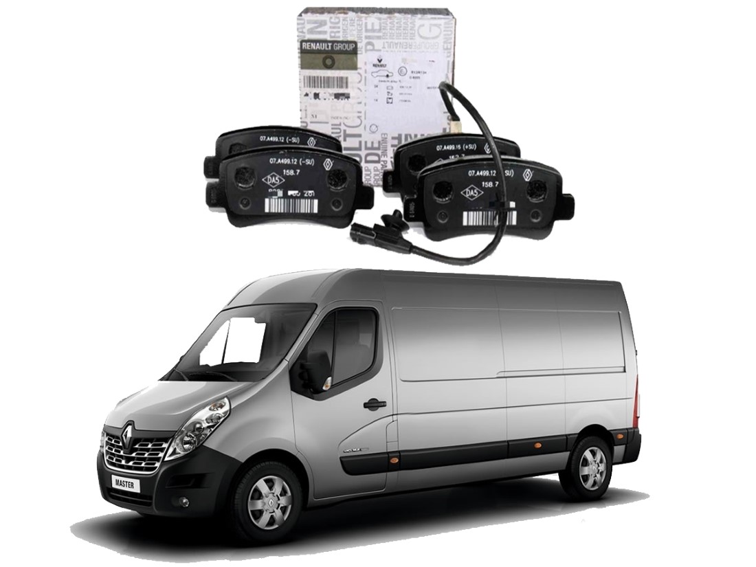  PASTILHA FREIO TRASEIRO SENSOR ORIGINAL RENAULT MASTER FURGÃO 2.3 2.5 2013 A 2019