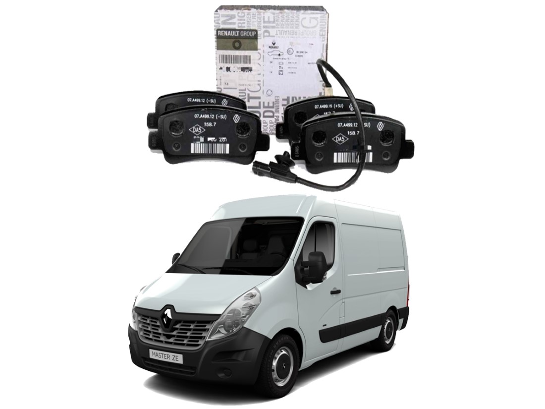  PASTILHA FREIO TRASEIRO SENSOR ORIGINAL RENAULT MASTER MINI FURGÃO 2.3 2.5 2013 A 2019