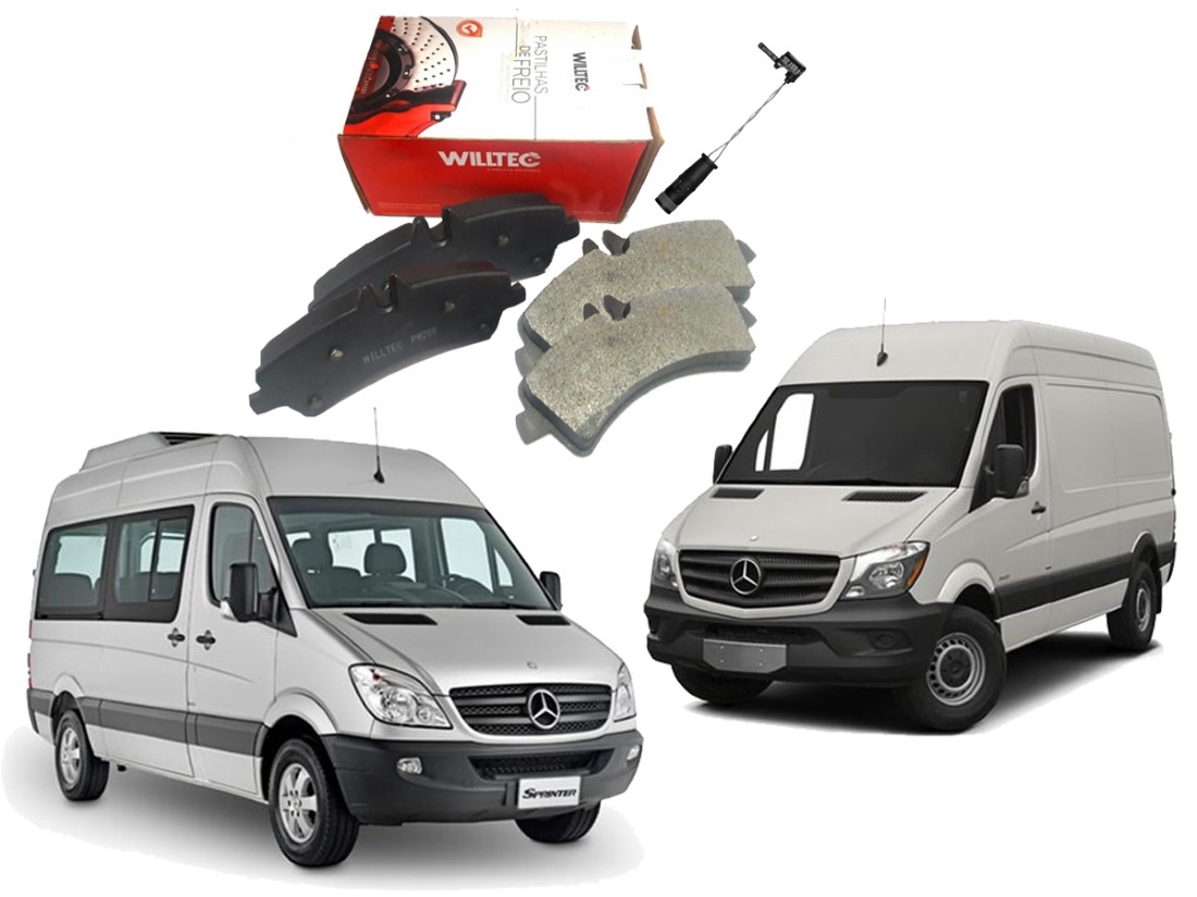  PASTILHA FREIO TRASEIRO SENSOR WILLTEC ORIGINAL MERCEDES-BENZ SPRINTER 515 2.2 2012 A 2017