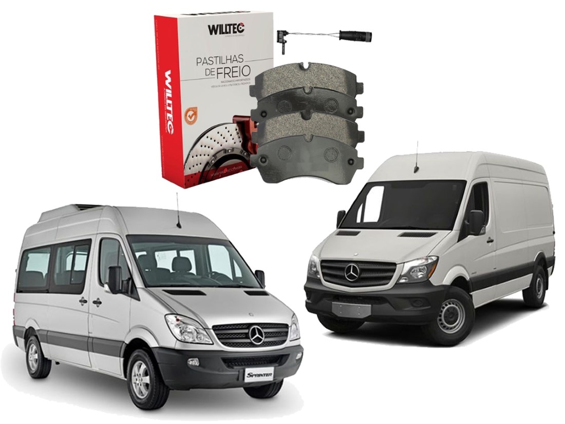  PASTILHA FREIO DIANTEIRO SENSOR WILLTEC ORIGINAL MERCEDES-BENZ SPRINTER 515 2.2 2012 A 2017