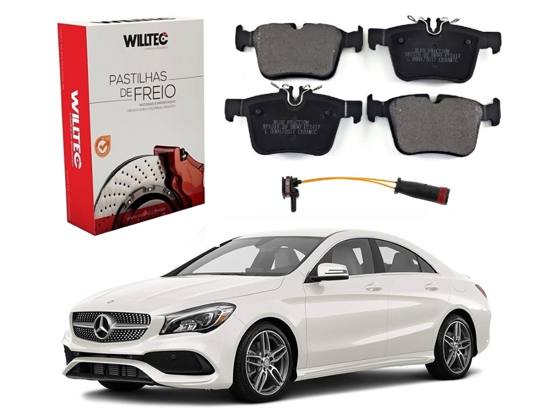  PASTILHA FREIO TRASEIRO SENSOR WILLTEC ORIGINAL MERCEDES-BENZ C250 2.0 2014 A 2019