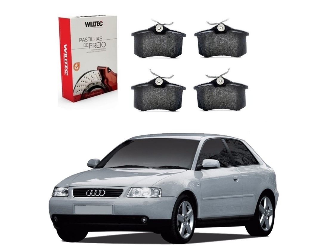  PASTILHA FREIO TRASEIRO WILLTEC ORIGINAL AUDI A3 1.6 2.0 1996 A 2006