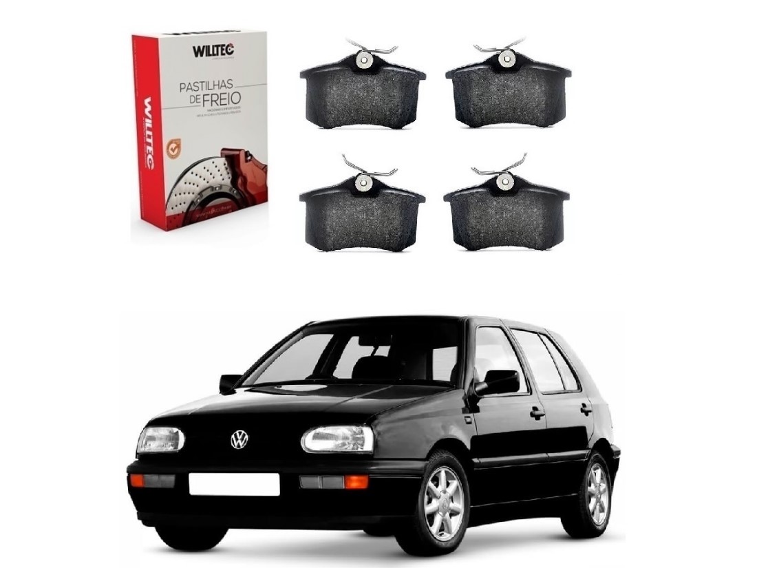  PASTILHA FREIO TRASEIRO WILLTEC ORIGINAL VOLKSWAGEN GOLF 1.8 2.0 1995 A 1998