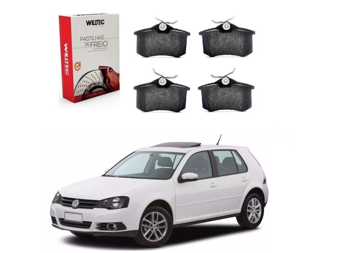  PASTILHA FREIO TRASEIRO WILLTEC ORIGINAL VOLKSWAGEN GOLF 1.6 2.0 2007 A 2012