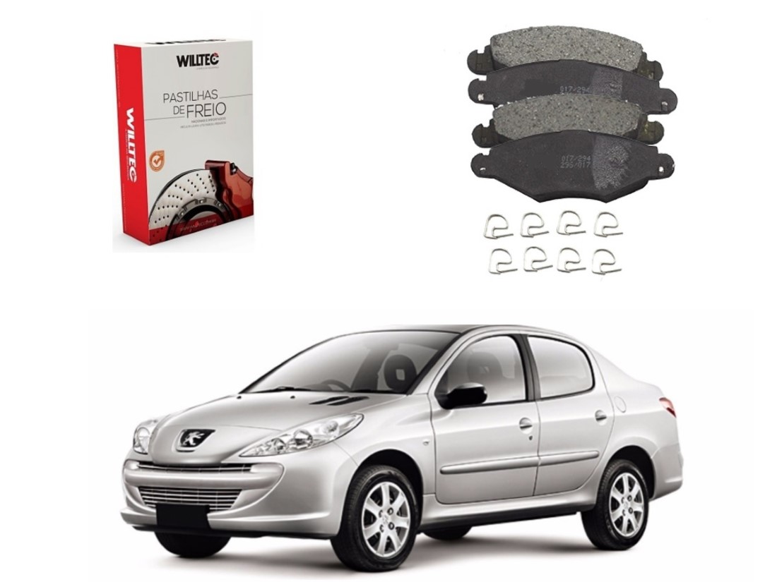  PASTILHA FREIO DIANTEIRO WILLTEC ORIGINAL PEUGEOT 207 PASSION 1.4 2008 A 2014