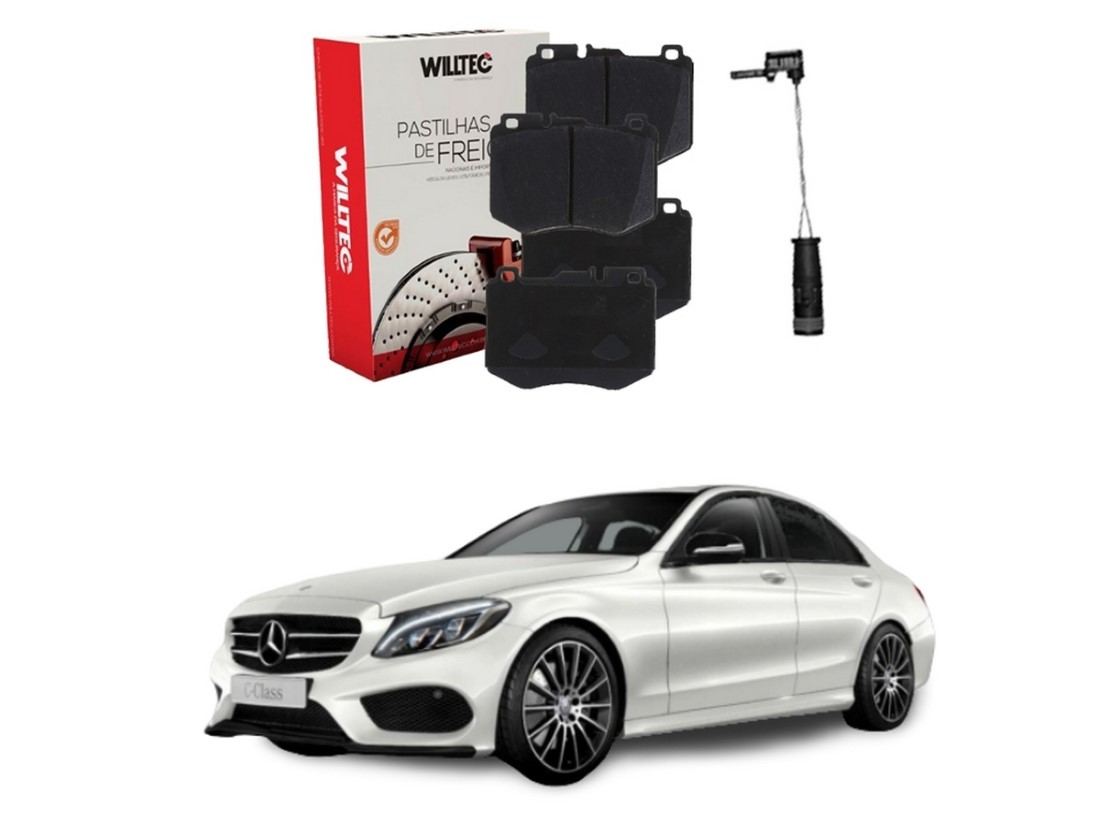  PASTILHA FREIO DIANTEIRO SENSOR WILLTEC ORIGINAL MERCEDES-BENZ C250 2.0 2015 A 2019