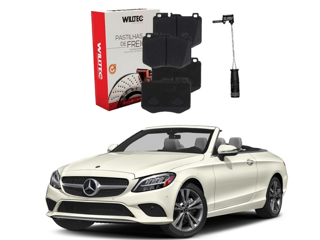  PASTILHA FREIO DIANTEIRO SENSOR WILLTEC ORIGINAL MERCEDES-BENZ C300 CABRIOLET 3.0 2015 A 2019