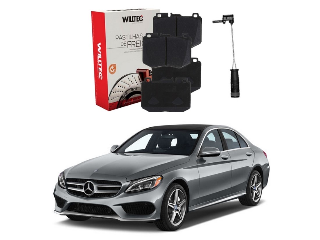  PASTILHA FREIO DIANTEIRO SENSOR WILLTEC ORIGINAL MERCEDES-BENZ C350 3.5 2015 A 2019