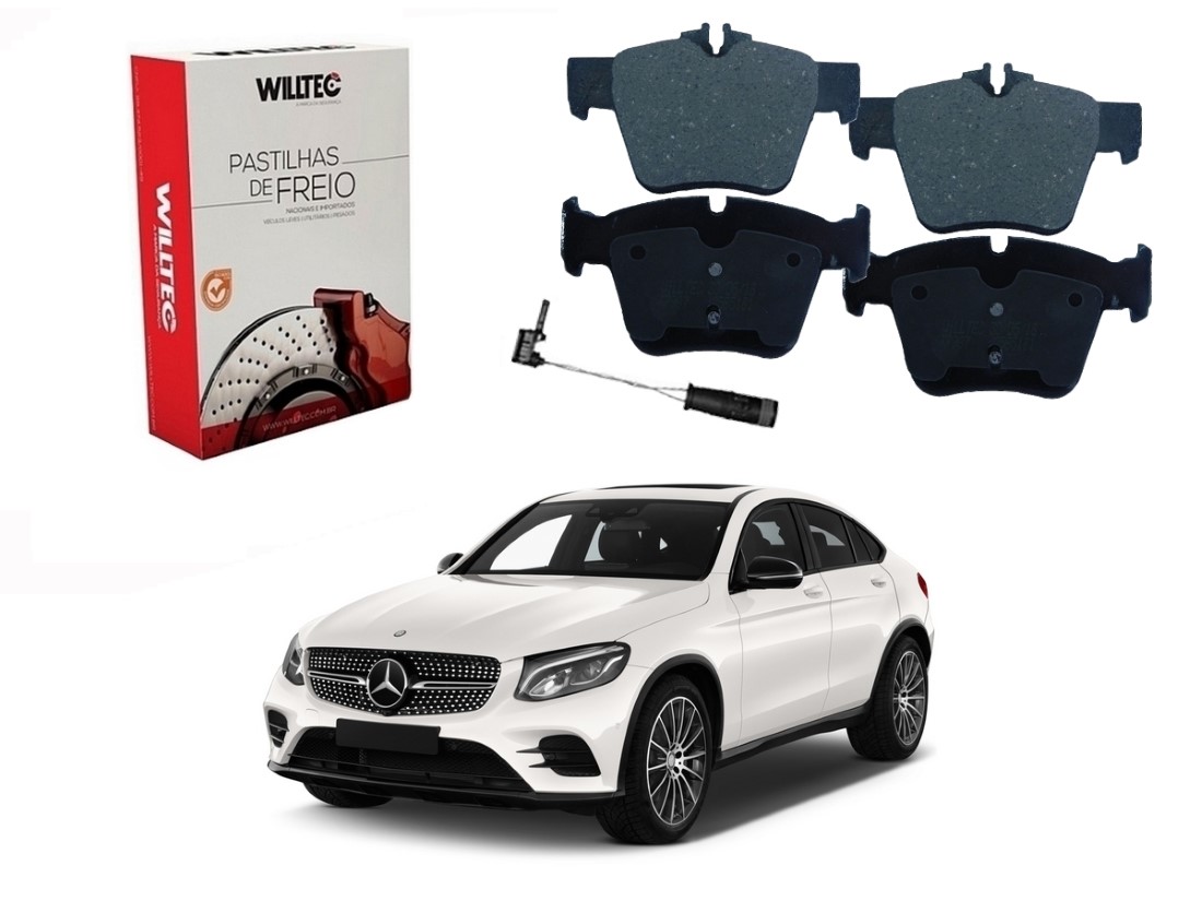  PASTILHA FREIO TRASEIRO SENSOR WILLTEC ORIGINAL MERCEDES-BENZ GLC340 3.0 2015 A 2019