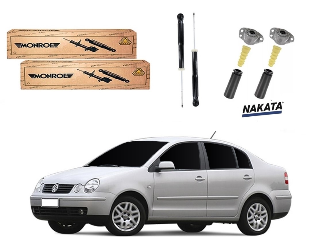  KIT AMORTECEDOR TRASEIRO MONROE ORIGINAL VOLKSWAGEN POLO SEDAN 1.6 2.0 2003 A 2006