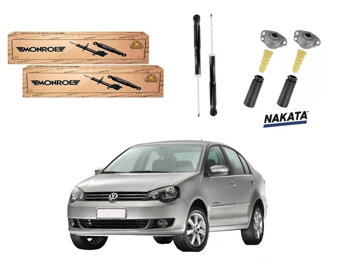  KIT AMORTECEDOR TRASEIRO MONROE ORIGINAL VOLKSWAGEN POLO SEDAN 1.6 2012 A 2015