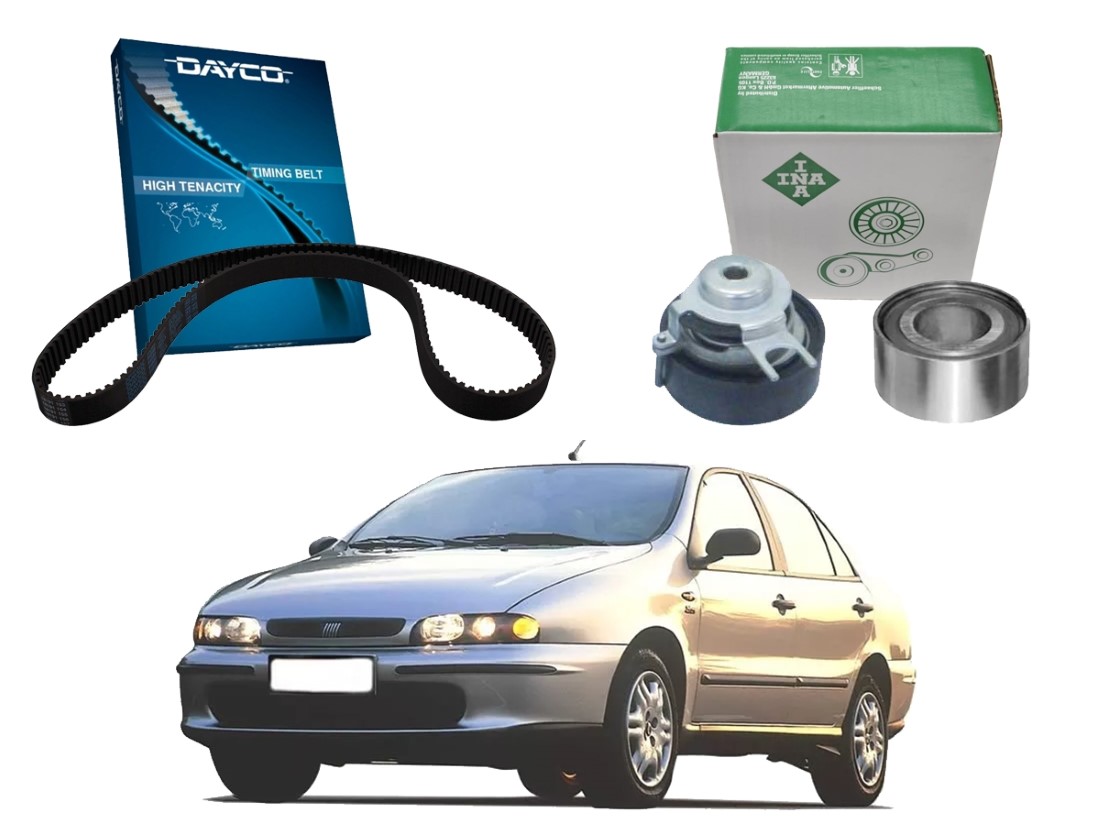  KIT CORREIA DENTADA TENSOR DAYCO INA ORIGINAL FIAT MAREA 1.6 16V 2005 A 2007