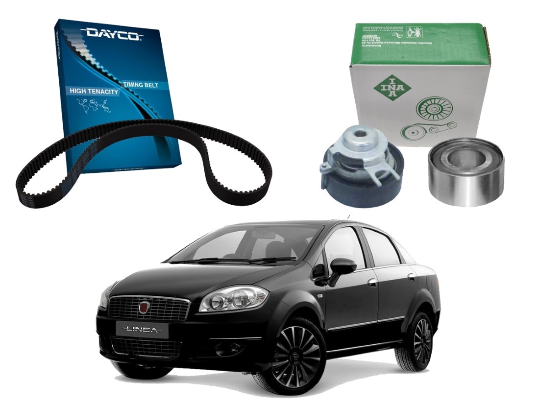  KIT CORREIA DENTADA TENSOR DAYCO INA ORIGINAL FIAT LINEA 1.9 16V 2009 A 2011