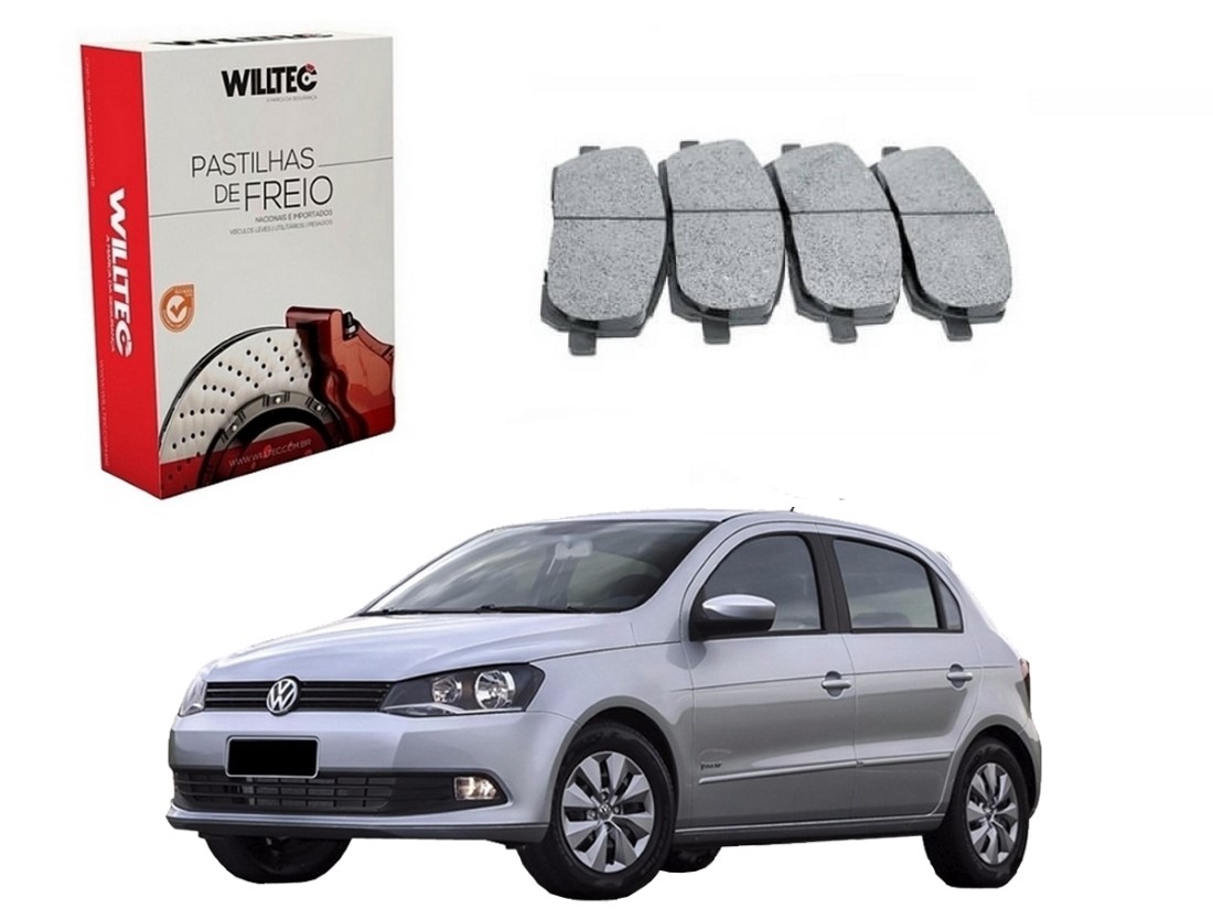  PASTILHA FREIO DIANTEIRA WILLTEC ORIGINAL VOLKSWAGEN GOL 1.0 1.6 2013 A 2017