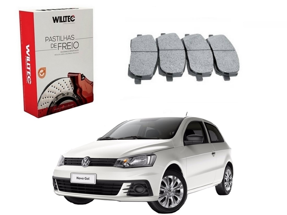  PASTILHA FREIO DIANTEIRA WILLTEC ORIGINAL VOLKSWAGEN GOL 1.0 1.6 2018 A 2020