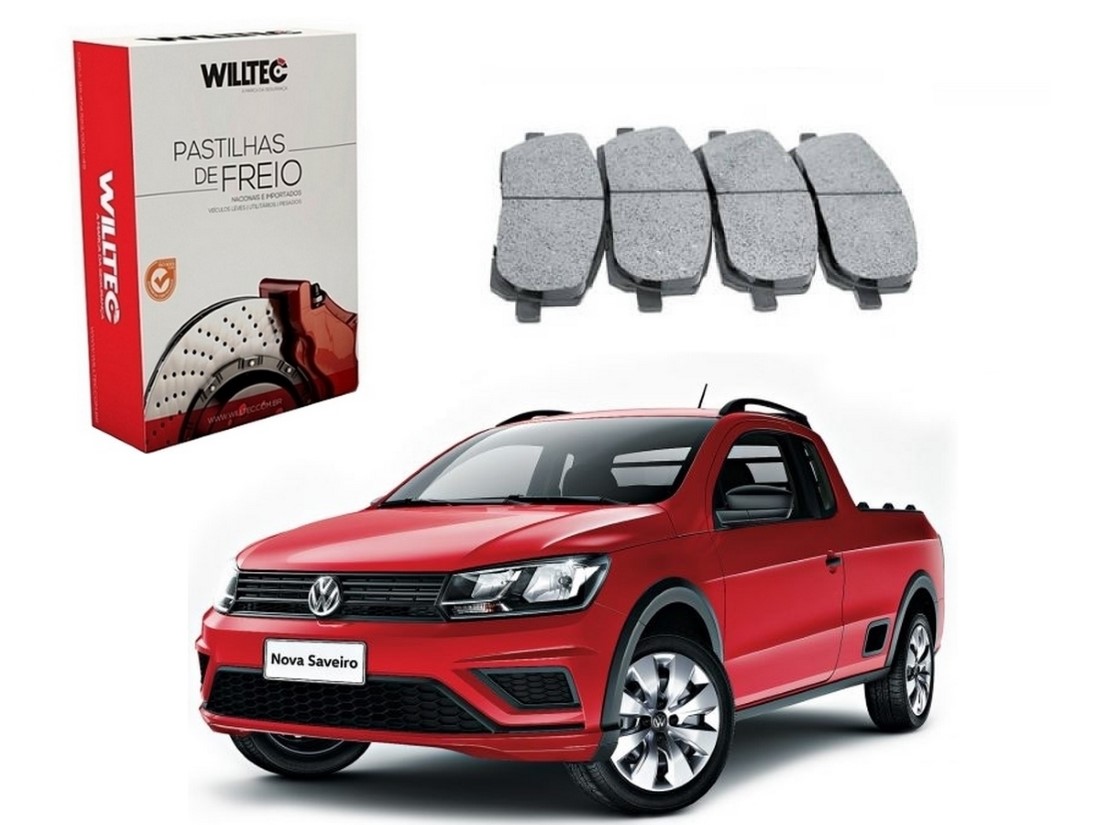  PASTILHA FREIO DIANTEIRA WILLTEC ORIGINAL VOLKSWAGEN SAVEIRO 1.6 2018 A 2020