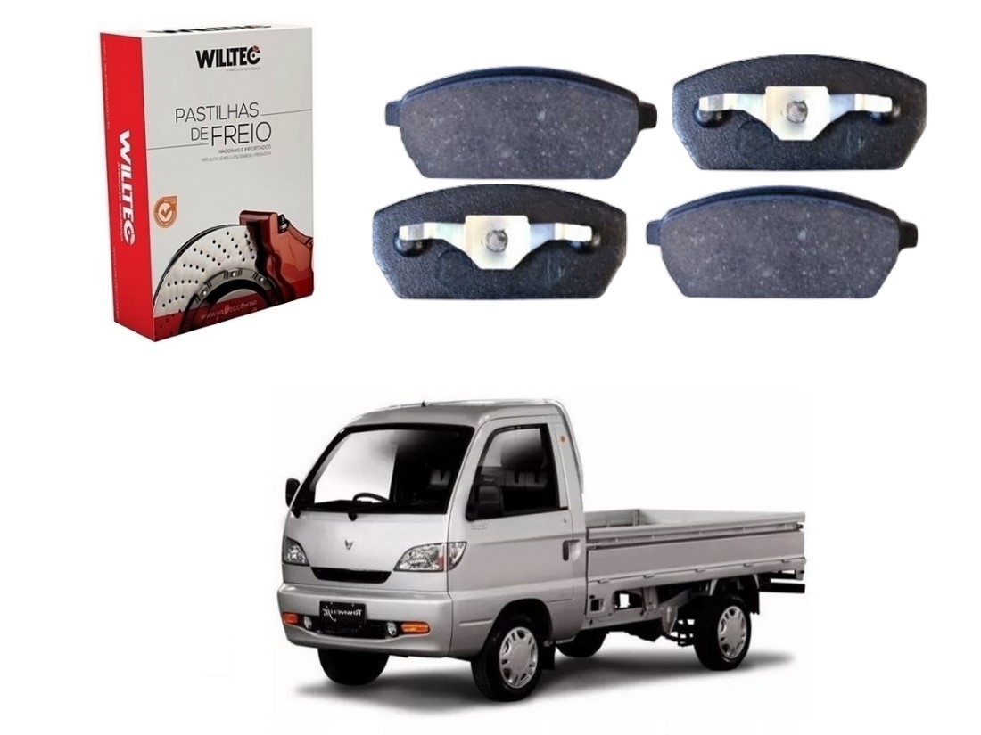  PASTILHA FREIO DIANTEIRA WILLTEC ORIGINAL HAFEI TOWNER JR PICK-UP 1.0 2009 A 2013