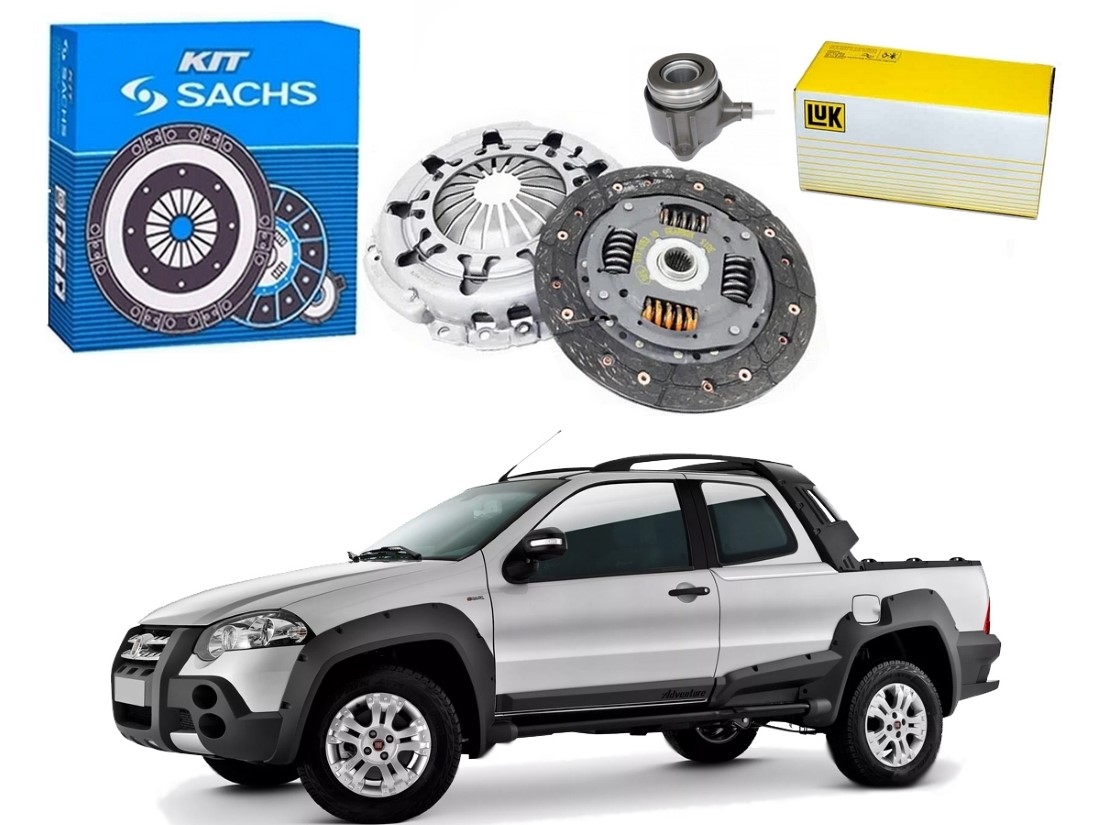  KIT EMBREAGEM ATUADOR SACHS LUK ORIGINAL FIAT STRADA ADVENTURE 1.8 2012 A 2020