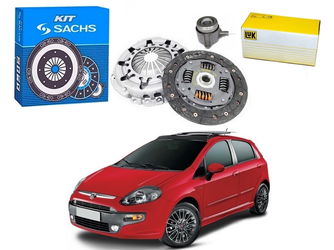  KIT EMBREAGEM ATUADOR SACHS LUK ORIGINAL FIAT PUNTO 1.6 1.8 2011 A 2017