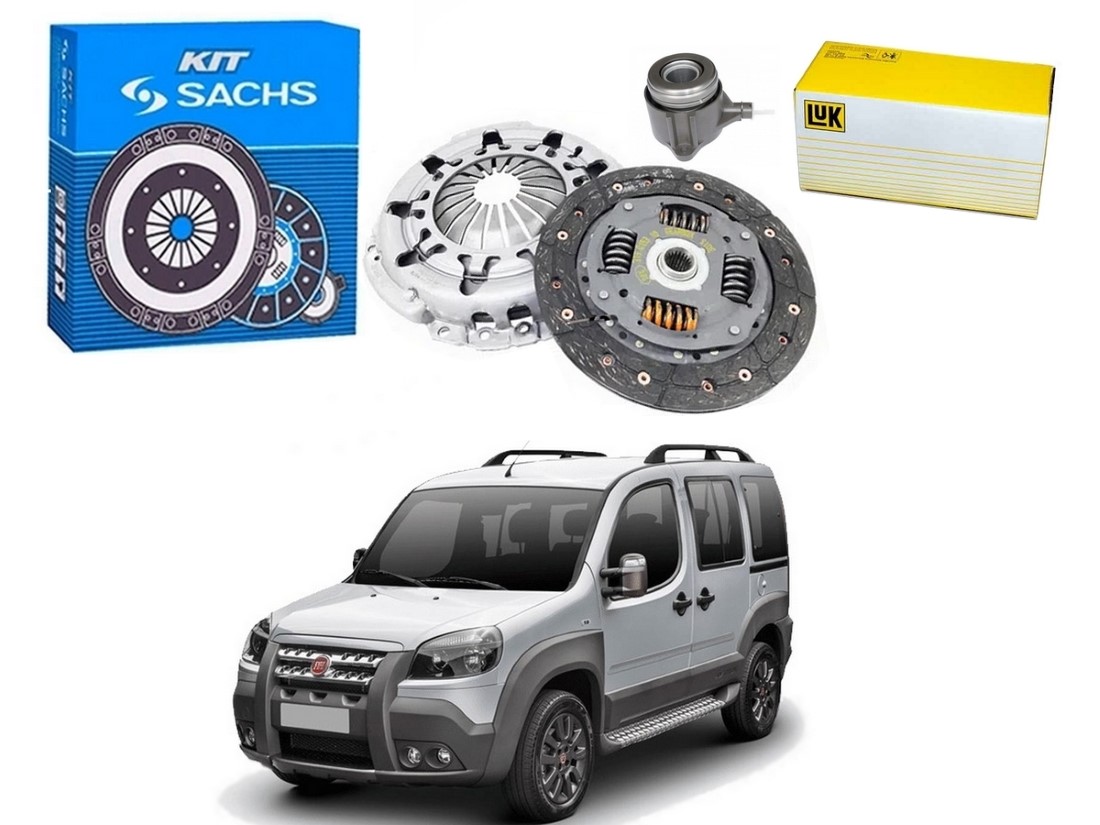  KIT EMBREAGEM ATUADOR SACHS LUK ORIGINAL FIAT DOBLO ADVENTURE 1.8 16V 2012 A 2020