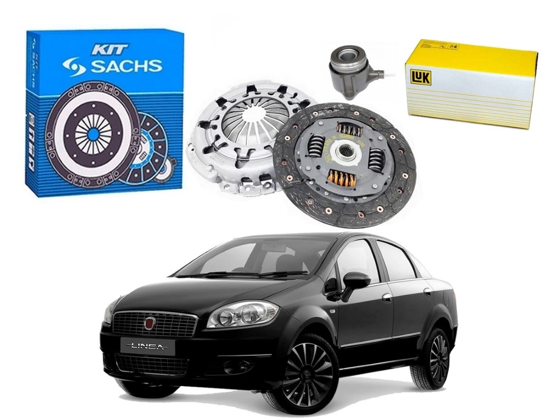  KIT EMBREAGEM ATUADOR SACHS LUK ORIGINAL FIAT LINEA 1.9 2008 A 2010