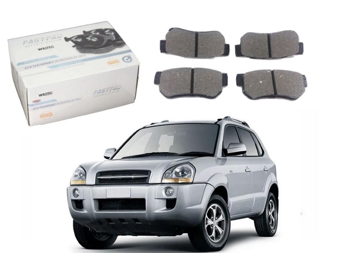  PASTILHA FREIO TRASEIRA CERAMICA WILLTEC ORIGINAL HYUNDAI TUCSON 2.0 2.7 2004 A 2009