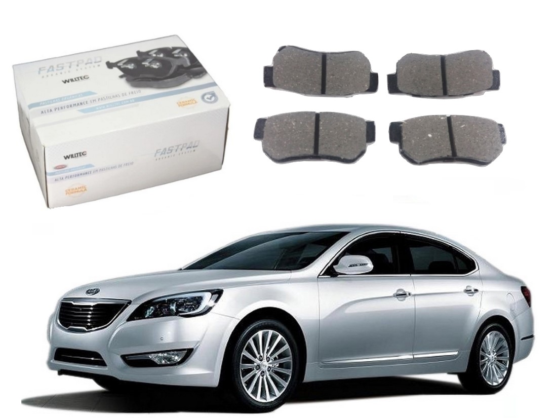  PASTILHA FREIO TRASEIRA CERAMICA WILLTEC ORIGINAL KIA CADENZA 3.5 2011 A 2016