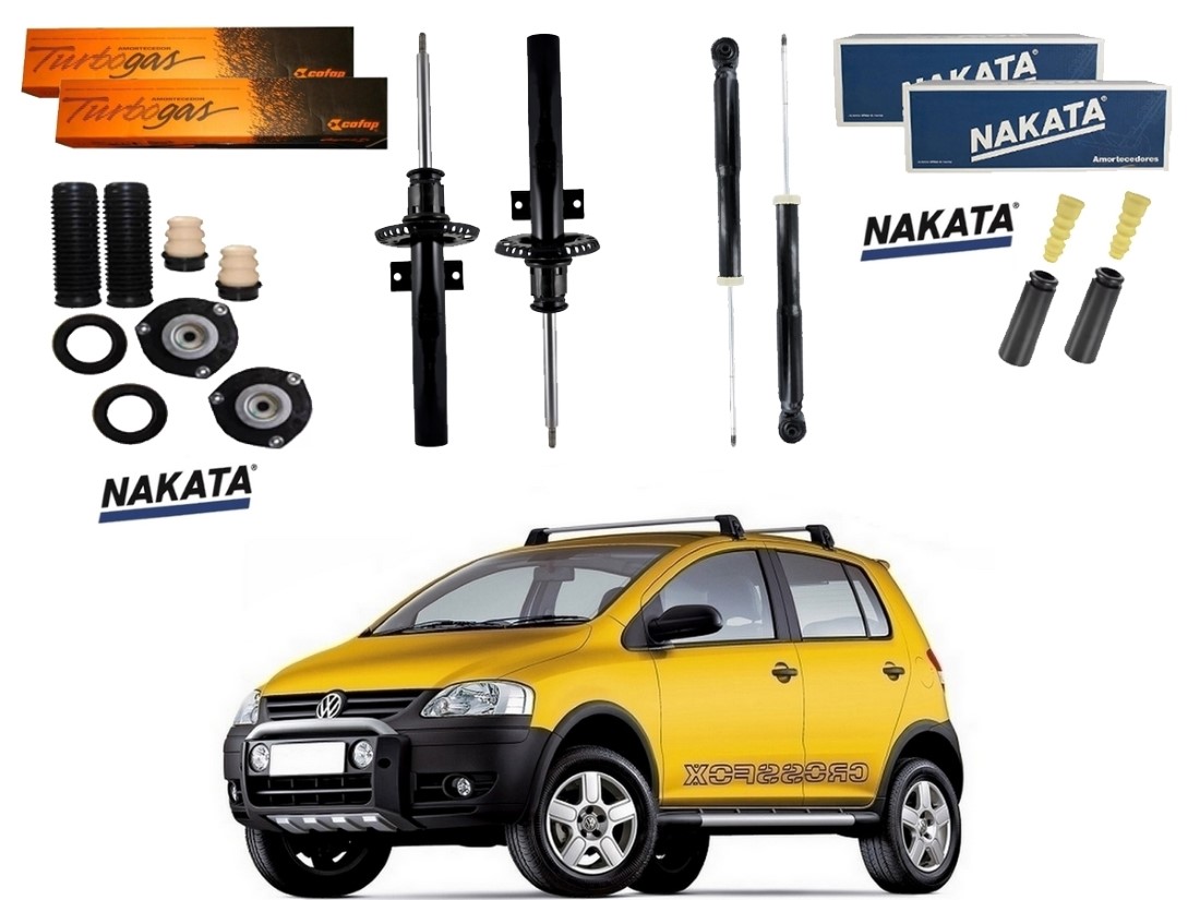  KIT AMORTECEDOR DIANTEIRO TRASEIRO COFAP NAKATA ORIGINAL VOLKSWAGEN CROSSFOX 1.6 2005 A 2009