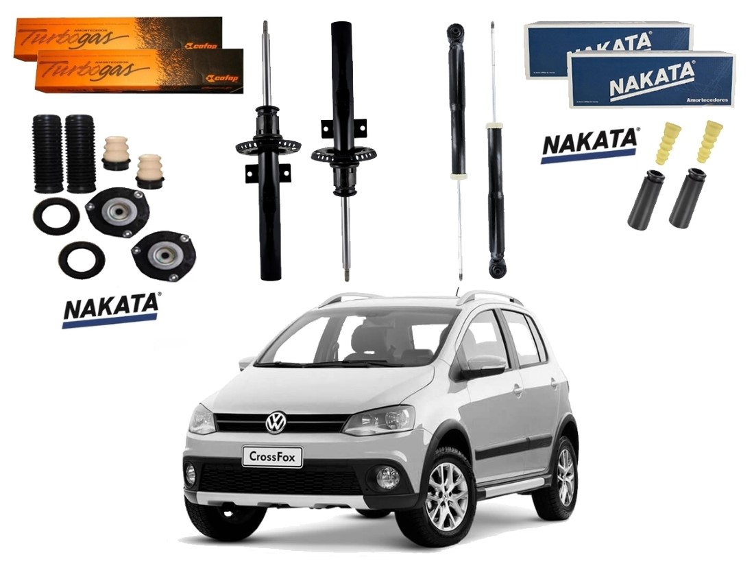  KIT AMORTECEDOR DIANTEIRO TRASEIRO COFAP NAKATA ORIGINAL VOLKSWAGEN CROSSFOX 1.6 2010 A 2014