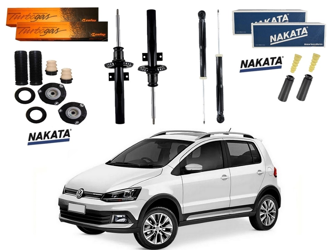  KIT AMORTECEDOR DIANTEIRO TRASEIRO COFAP NAKATA ORIGINAL VOLKSWAGEN CROSSFOX 1.6 2015 A 2019