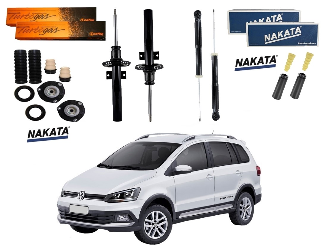  KIT AMORTECEDOR DIANTEIRO TRASEIRO COFAP NAKATA ORIGINAL VOLKSWAGEN SPACECROSS 1.6 2015 A 2019