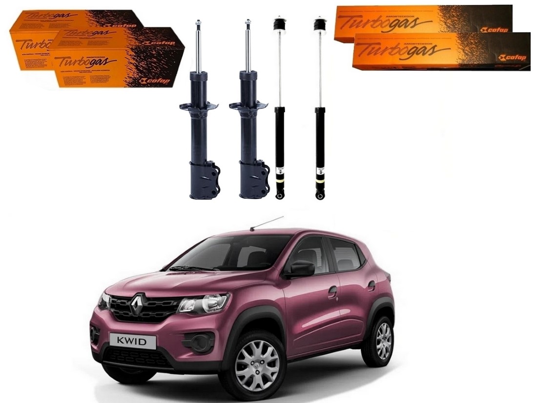  KIT AMORTECEDOR DIANTEIRO TRASEIRO COFAP ORIGINAL RENAULT KWID 1.0 2017 A 2020